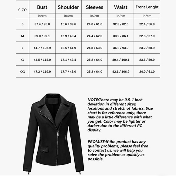 Bellivera Faux Suede Moto Jacket Black XXL - Picture 4 of 5